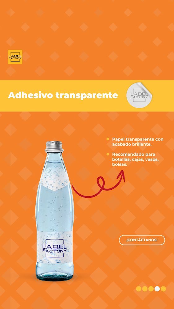 Adhesivo transparente: papel transparente con acabado brillante