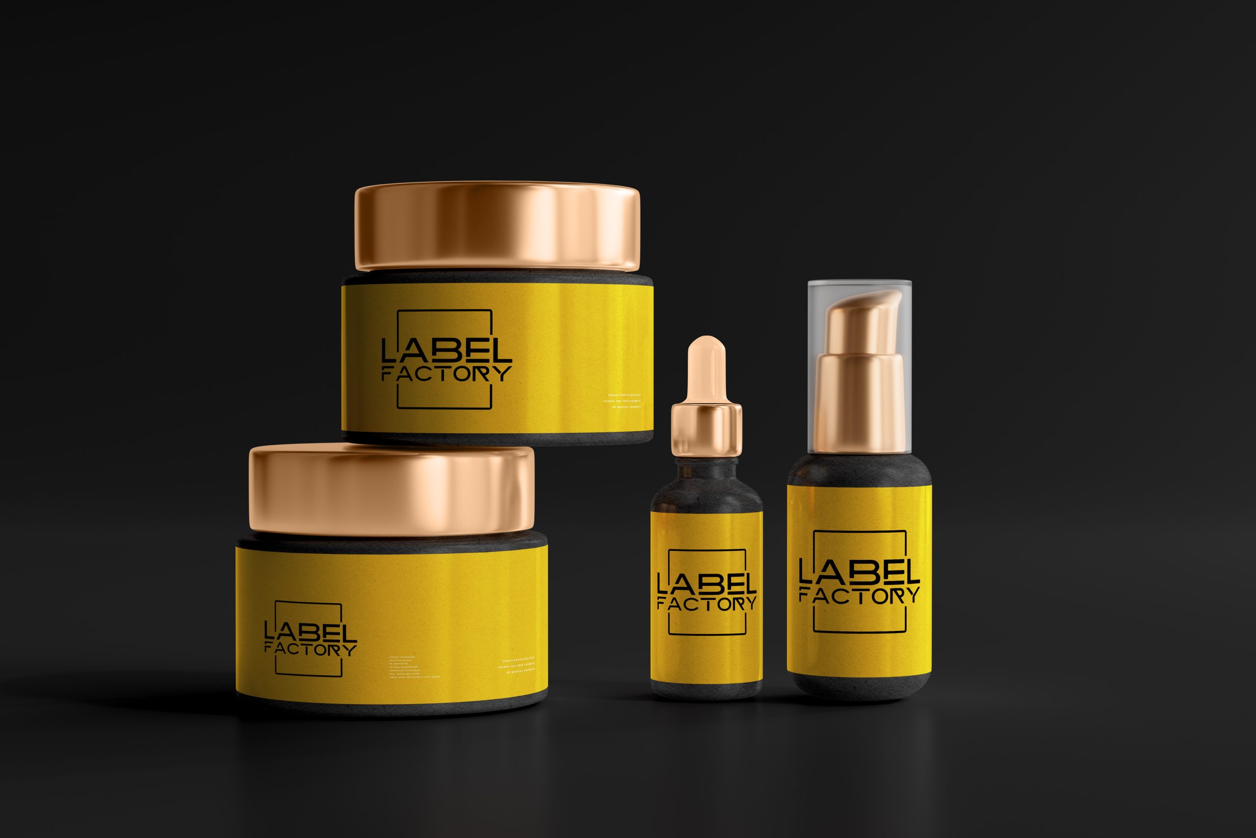 Set de productos etiquetados